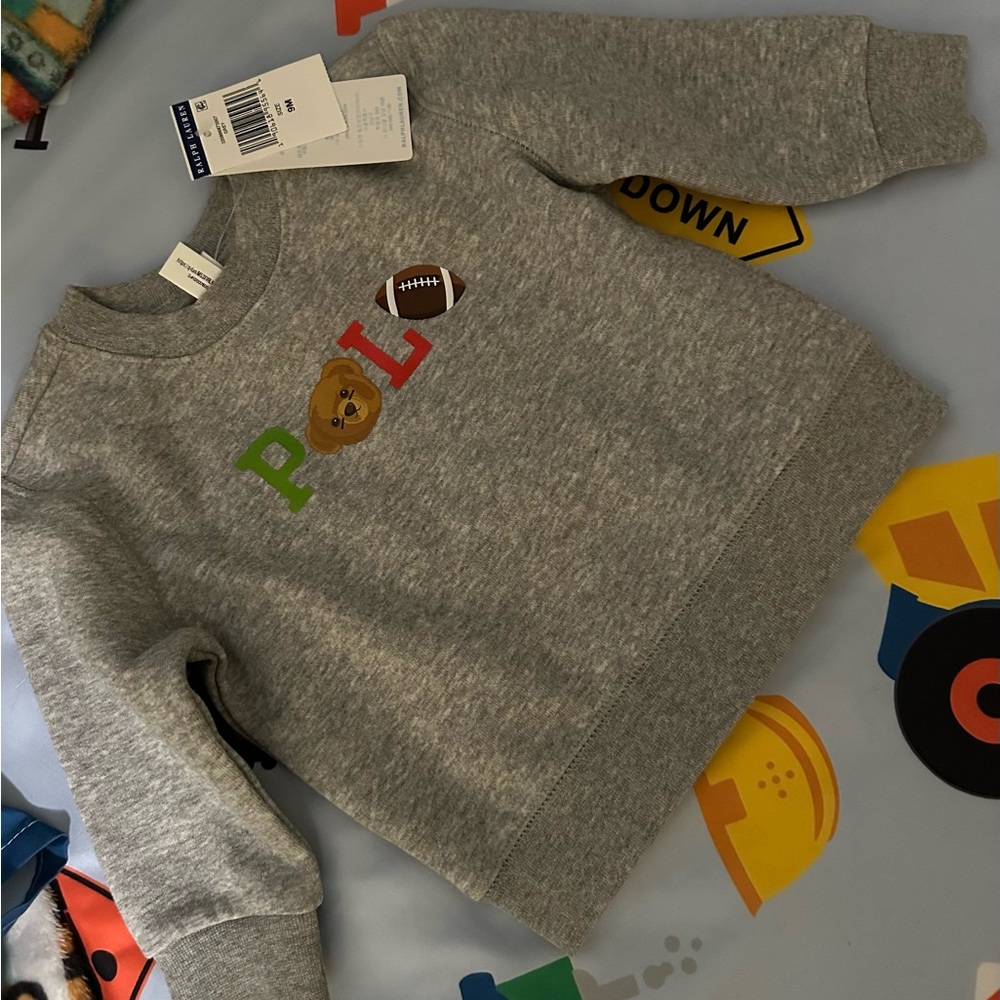 Polo by Ralph Lauren Infant Gray Football Sweatshirt